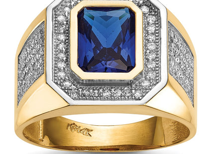 14k Yellow & Rhodium Rings Style Y13807 - Classique Jewelry Inc.