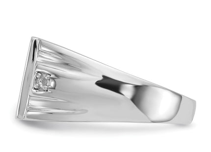 14K white gold ring, another view