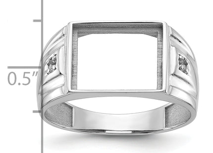 14k White Gold Men's ring mounting