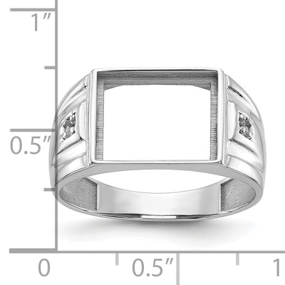 14K White Gold Men's ring mounting