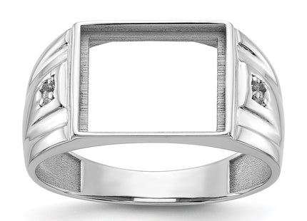 14K white gold ring