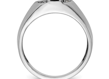 IB Goodman 14K White Gold Onyx and AA Diamond Men's Ring, view 2
