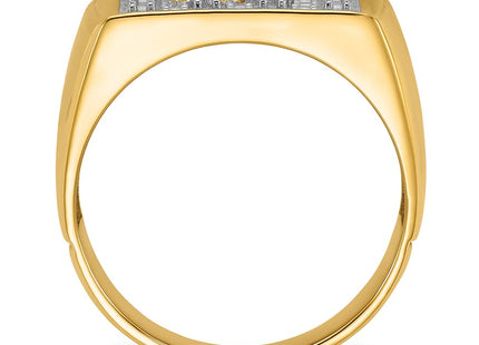 14k Yellow & Rhodium Rings Style Y1565 - Classique Jewelry Inc.