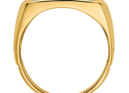 14K yellow gold diamond ring, alternate view