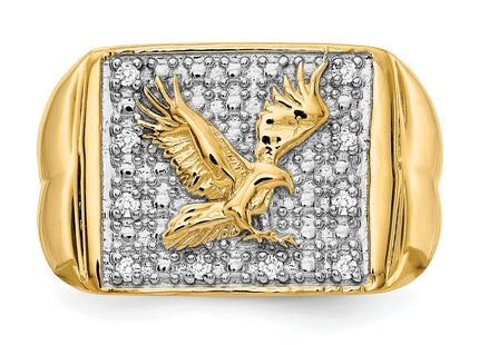 14k Yellow & Rhodium Jewelry Style Y1565AA - Classique Jewelry Inc.