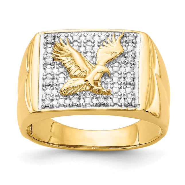 14K yellow gold diamond ring