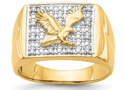 14K yellow gold diamond ring