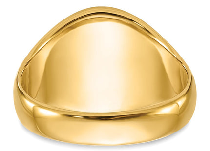 14k Men's Polished and Textured with Black Enamel and Oval Onyx Masonic Ring (Style Y1581M)