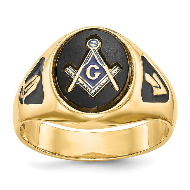 14K gold onyx oval ring