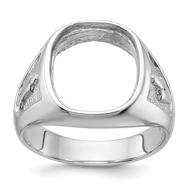 14K white gold ring