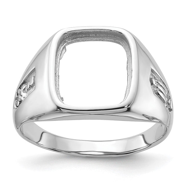 14K white gold ring