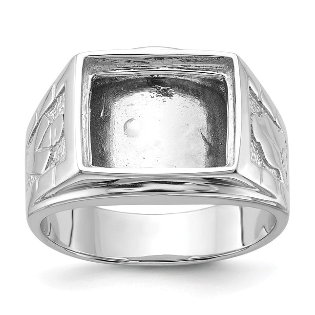14K white gold ring