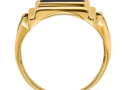14K gold onyx ring, another view