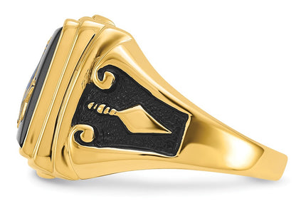 14K gold onyx ring, alternate view