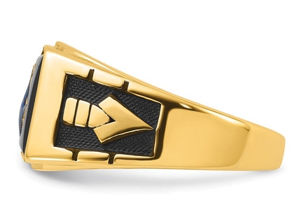 14K gold onyx ring, another view