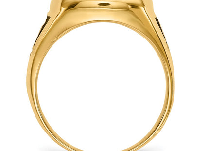 14K gold onyx ring, alternate view