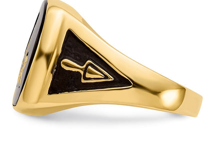 14K gold onyx ring, another view
