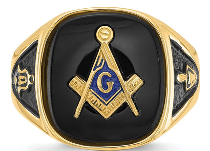 14K gold onyx ring, further view
