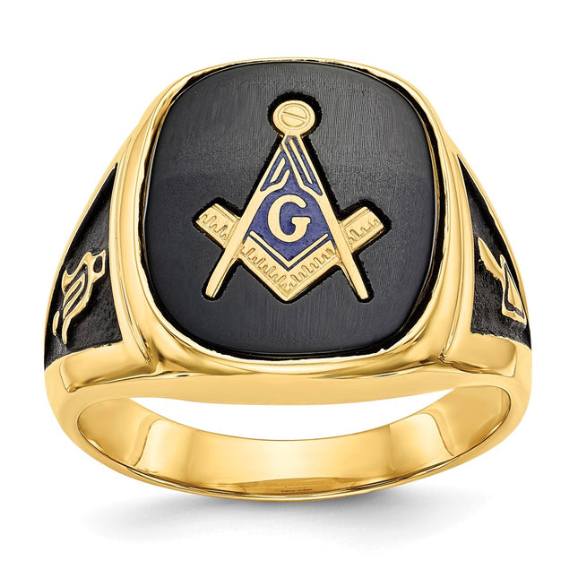 14K gold onyx ring