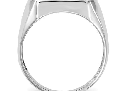 IB Goodman 14K White Gold Rectangle Onyx and AA Diamond Men's DAD Ring, view 3