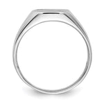 14K White Gold 10.0x9.0mm Open Back Diamond Signet Ring view