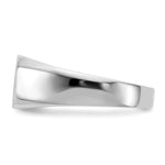 14K White Gold 10.0x9.0mm Open Back Diamond Signet Ring view