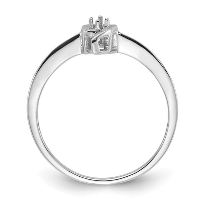 14K White Gold Ring Mounting