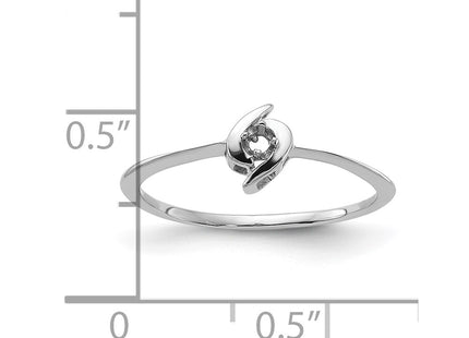 14K white gold ring, another view