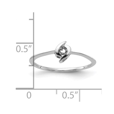14K White Gold Ring Mounting