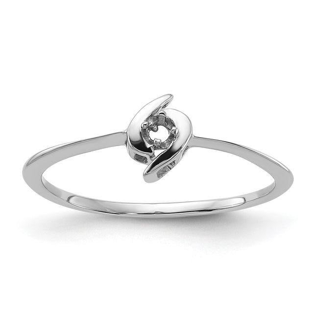 14K white gold ring