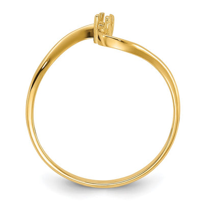 14K Polished .. Diamond Ring Mounting