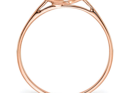 14K rose gold diamond heart ring, alternate view