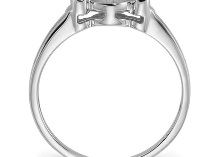 14k White Gold Polished Diamond & Pearl Ring Mounting (Style Y1842)