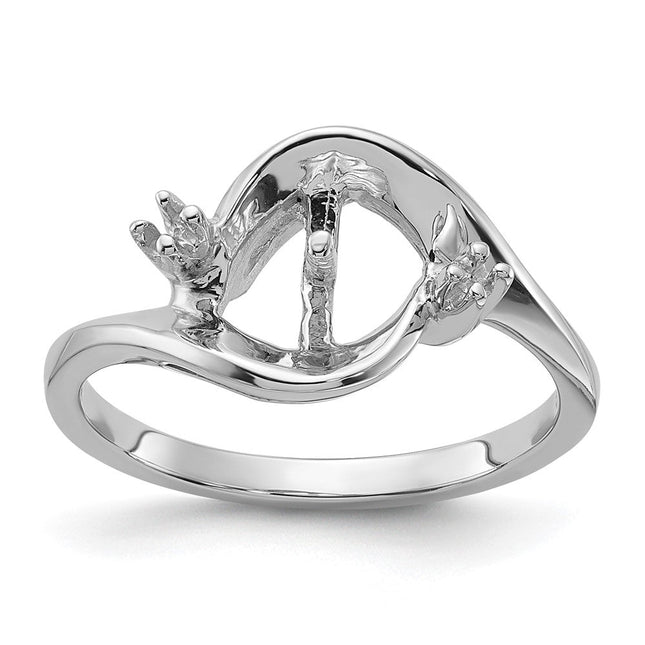14K white gold diamond ring