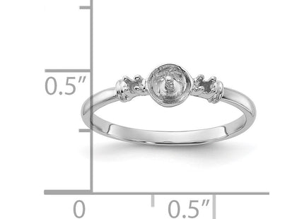 14k White Gold Polished Diamond & Pearl Ring Mounting (Style Y1860)