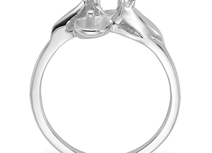 14k White Gold Polished Diamond & Pearl Ring Mounting (Style Y1880)