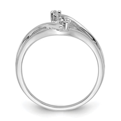 14K White Gold Polished Diamond & Pearl Ring Mounting