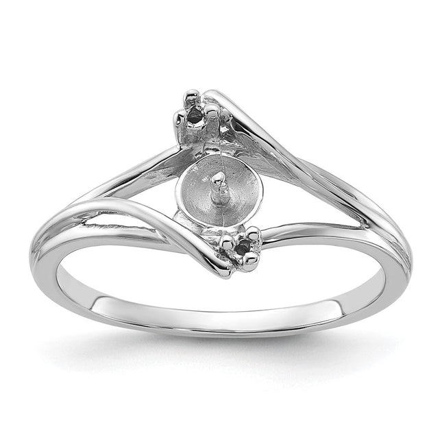 14K white gold diamond ring