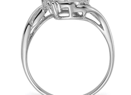 14k White Gold Polished Diamond & Pearl Ring Mounting (Style Y1922)
