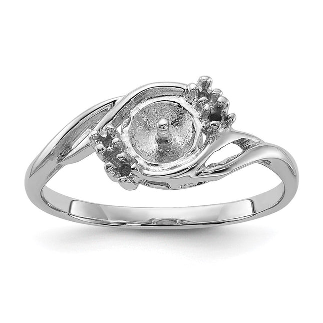 14K white gold diamond ring