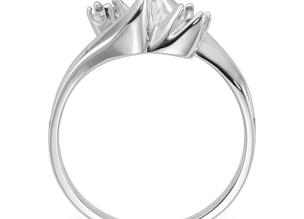 14k White Gold Polished Diamond & Pearl Ring Mounting (Style Y1933)