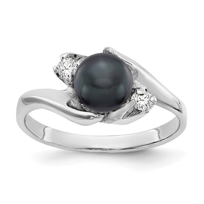 14K white gold diamond ring