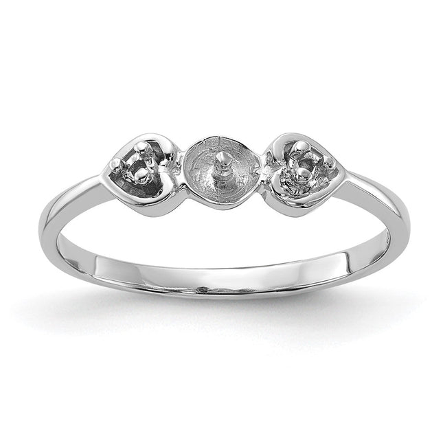 14K white gold diamond ring