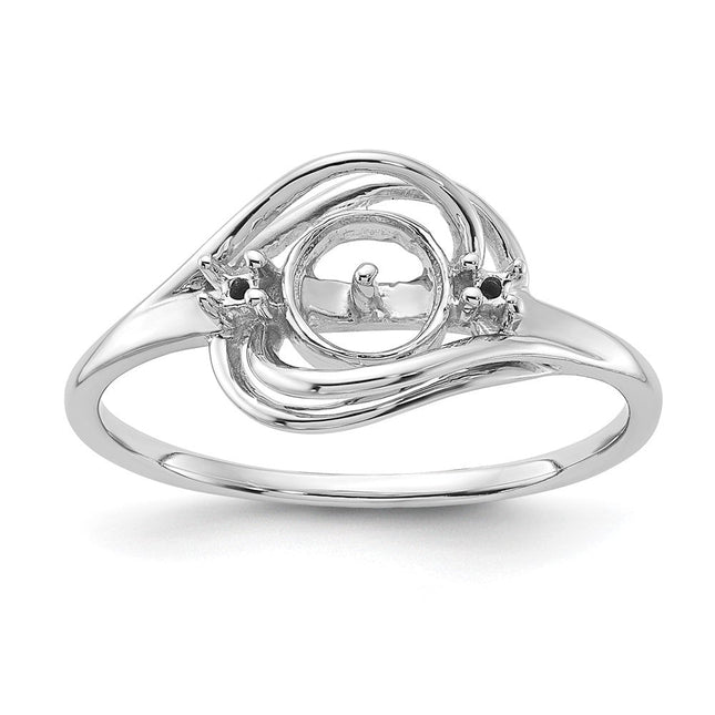 14K white gold diamond ring