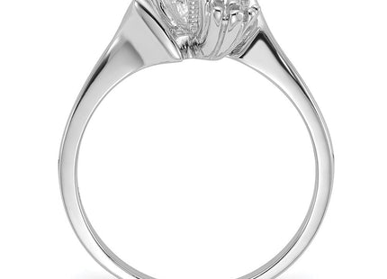 14k White Gold Polished Diamond & Pearl Ring Mounting (Style Y2015)