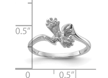 14k White Gold Polished Diamond & Pearl Ring Mounting (Style Y2015)