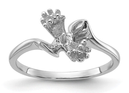 14k White Gold Polished Diamond & Pearl Ring Mounting (Style Y2015)