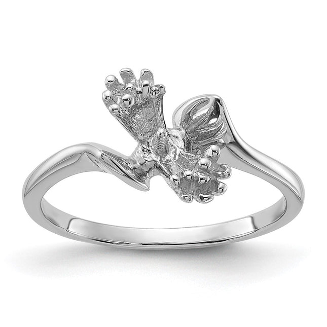 14K white gold diamond ring