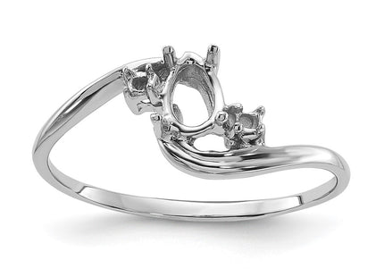 14K white gold diamond ring
