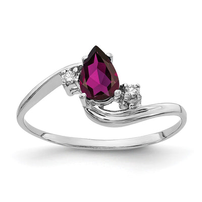 14K white gold diamond ring